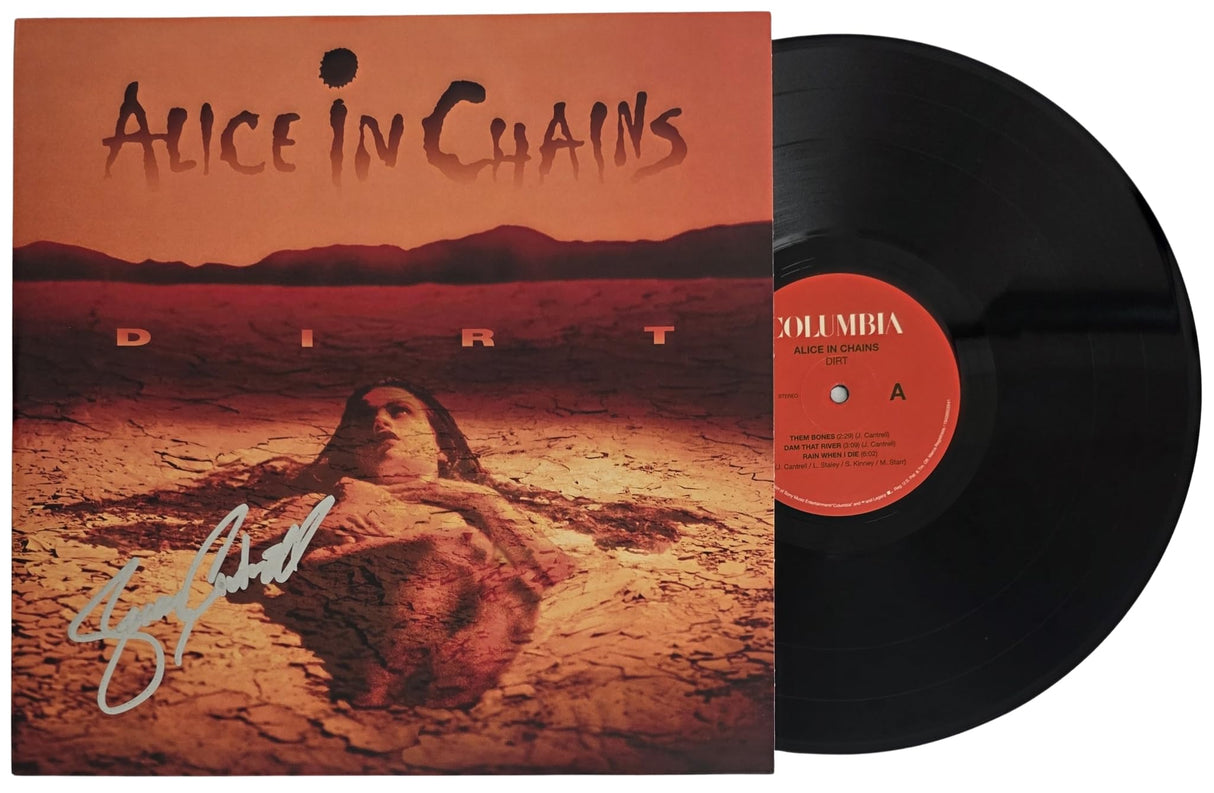 Jerry Cantrell Signed Alice In Chains Dirt Album COA Exact Proof Autographed Vinyl Record