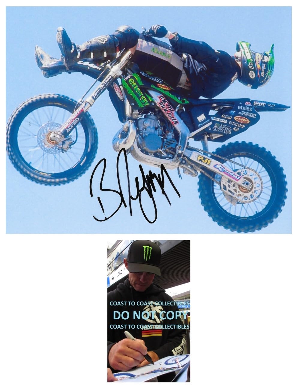 Brian Deegan Signed 8x10 Photo COA Proof Autographed Freestyle Motocross Rider