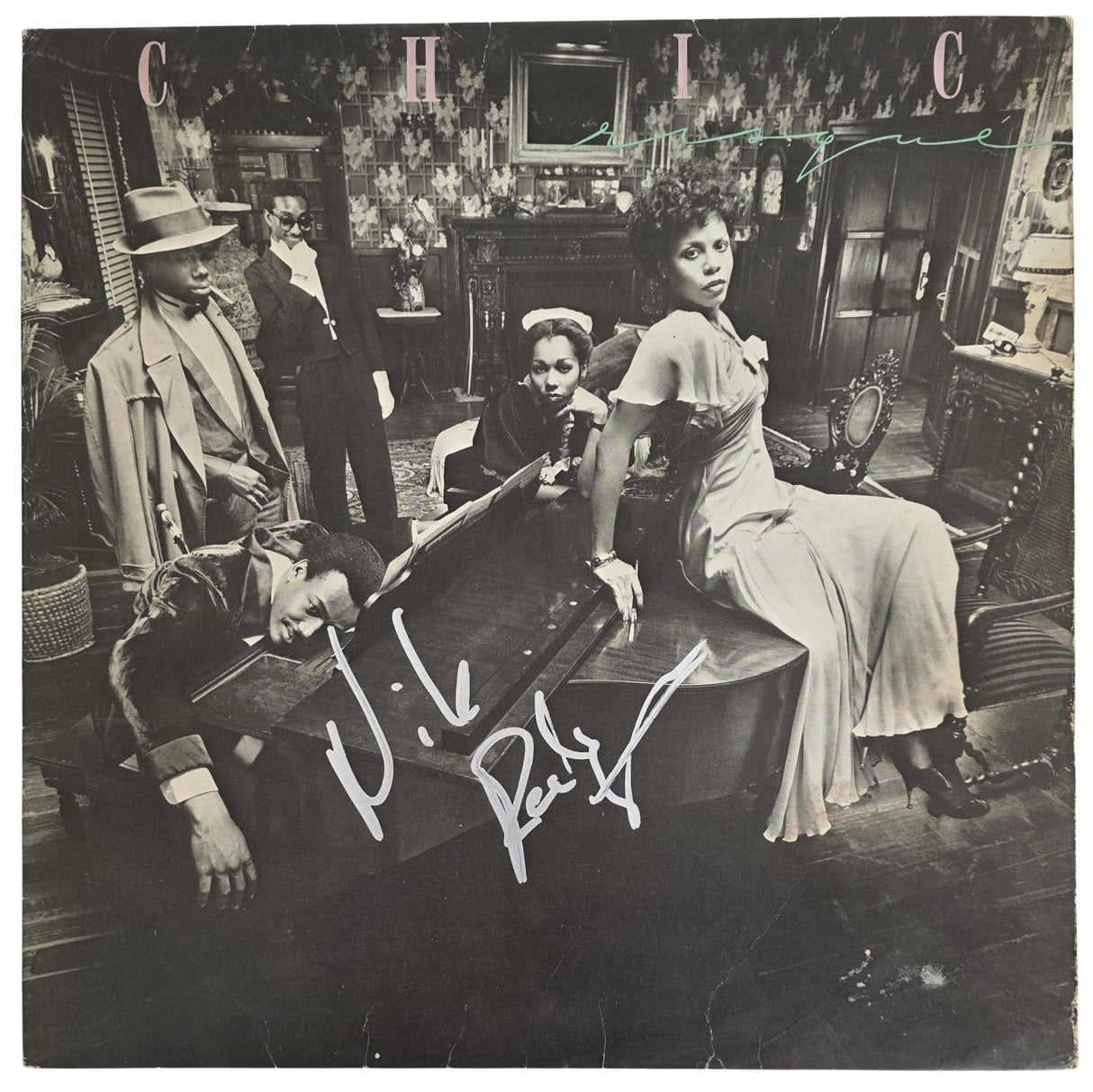 Nile Rodgers Signed Chic Risque Album COA Exact Proof Autographed Vinyl Record