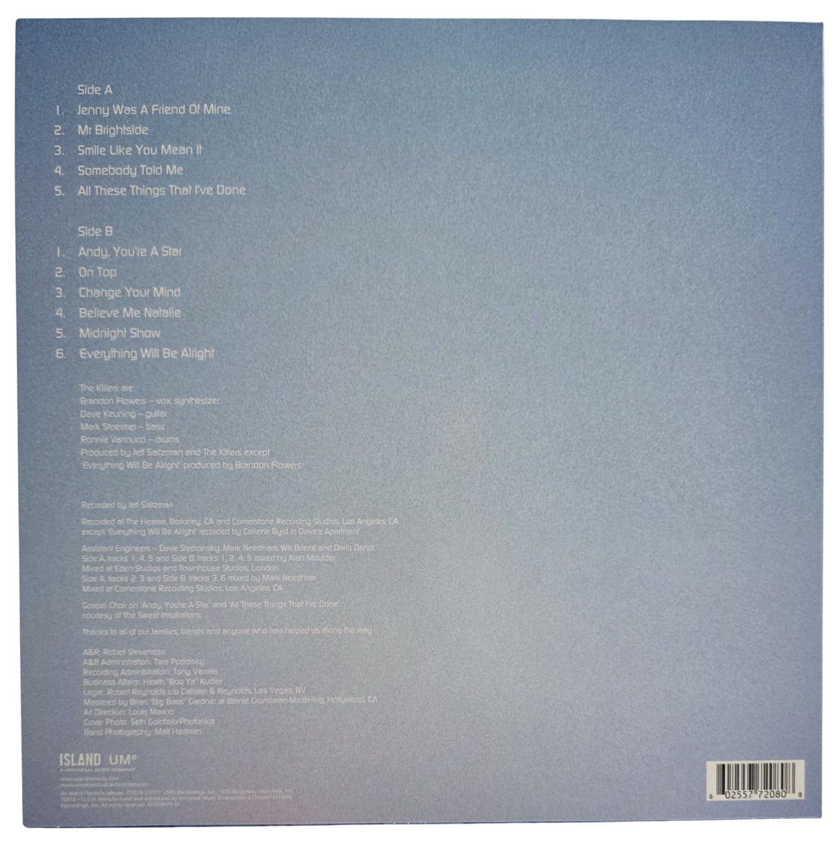 Brandon Flowers Signed The Killers Hot Fuss Album COA Proof Autographed Vinyl Record