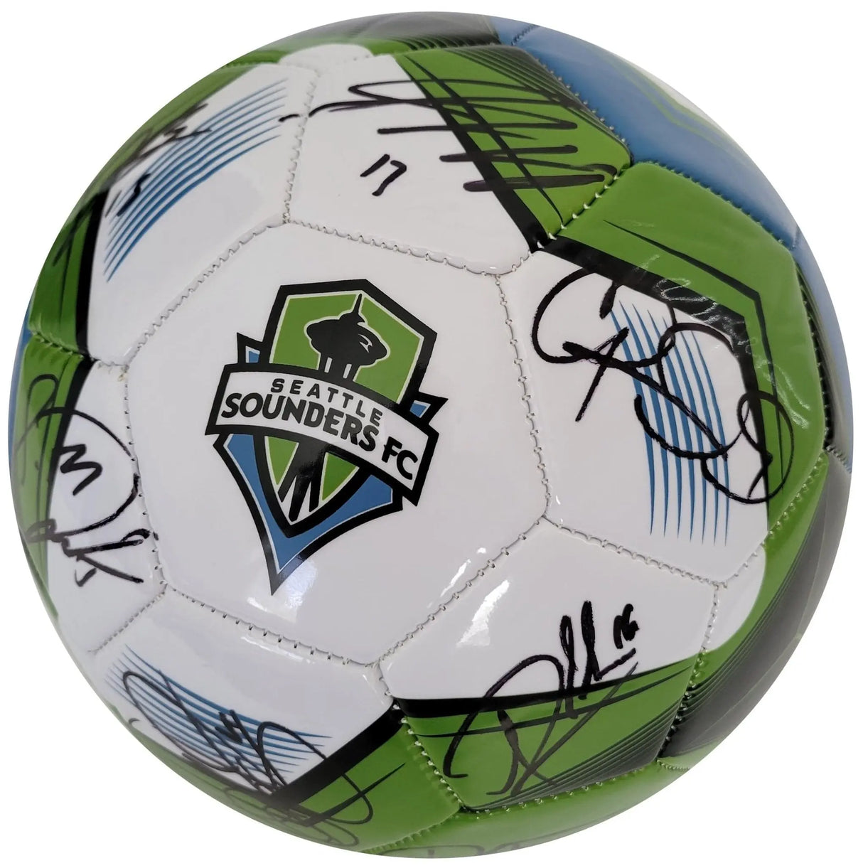 2024 Seattle Sounders FC Team Signed Logo Soccer Ball Proof COA Autographed
