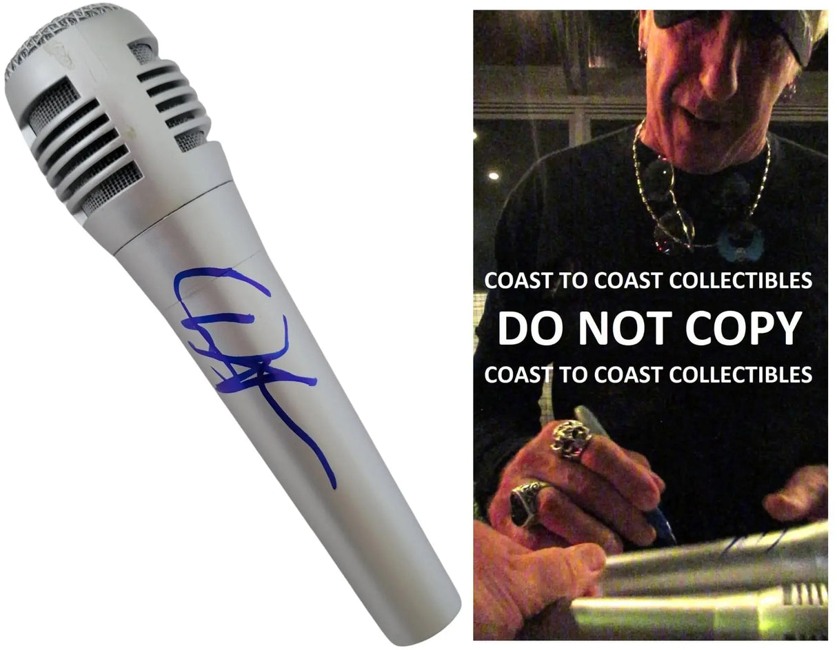 Dee Snider Signed Microphone COA Proof Autographed Mic Singer Twisted Sister