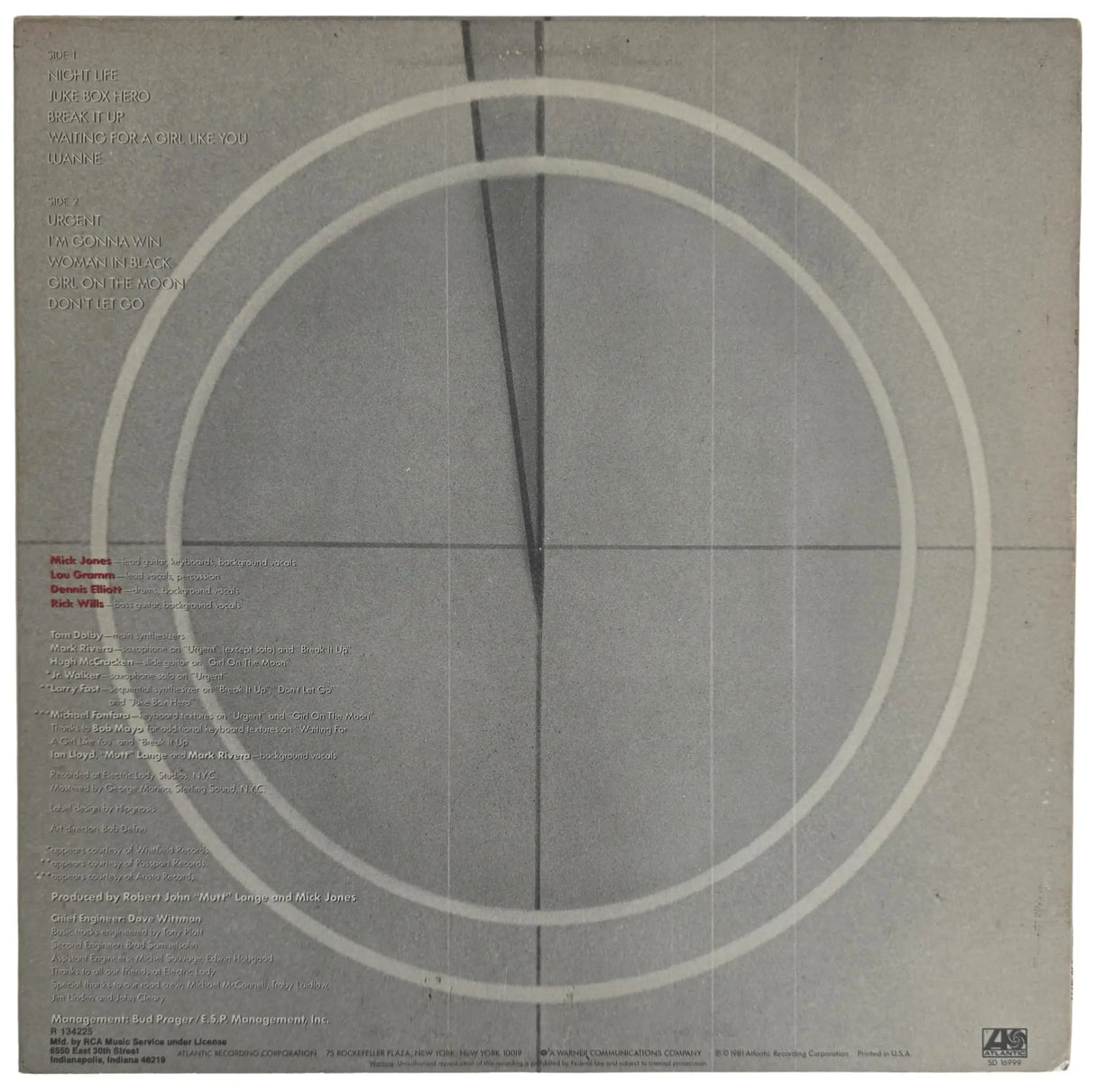 Lou Gramm Signed Foreigner 4 Album COA Exact Proof Autographed Vinyl Record