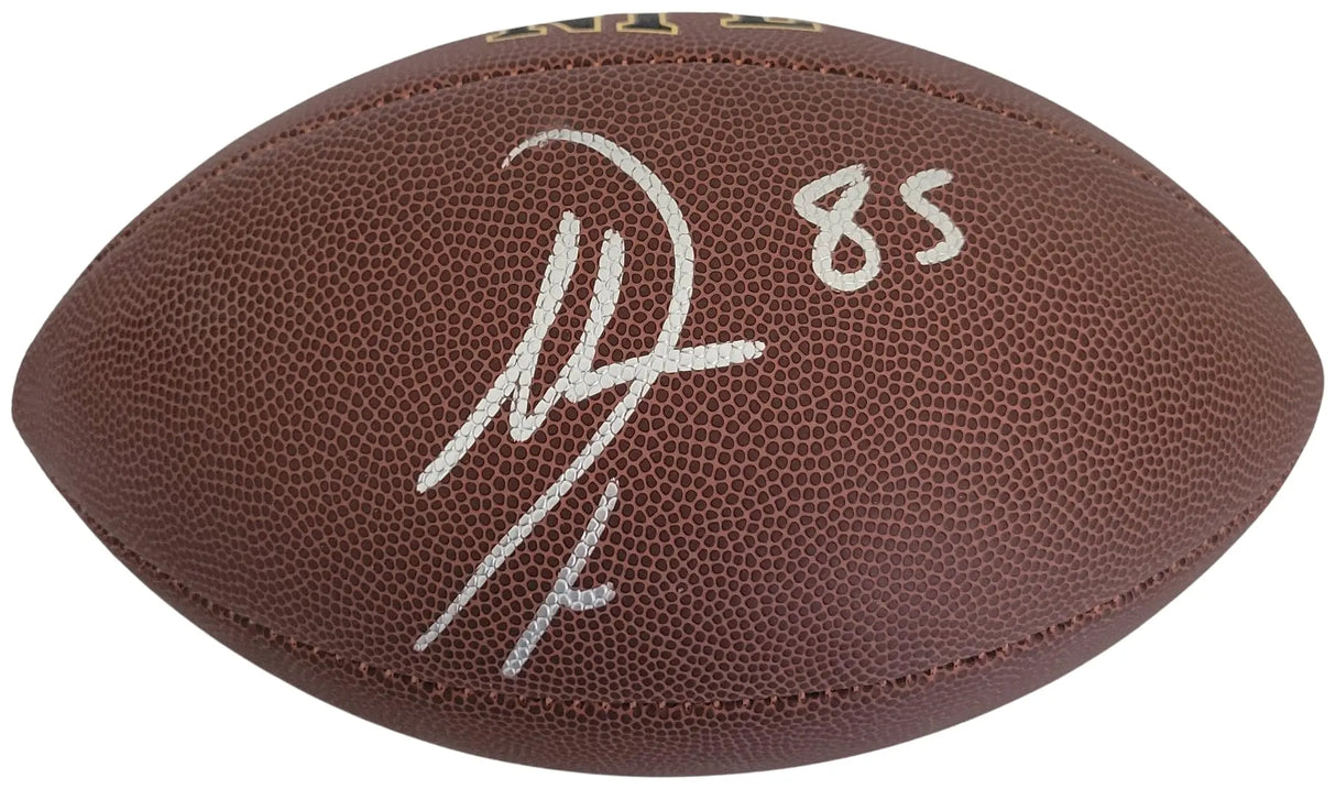 Antonio Gates Signed Football Proof COA Autographed San Diego Chargers HOF