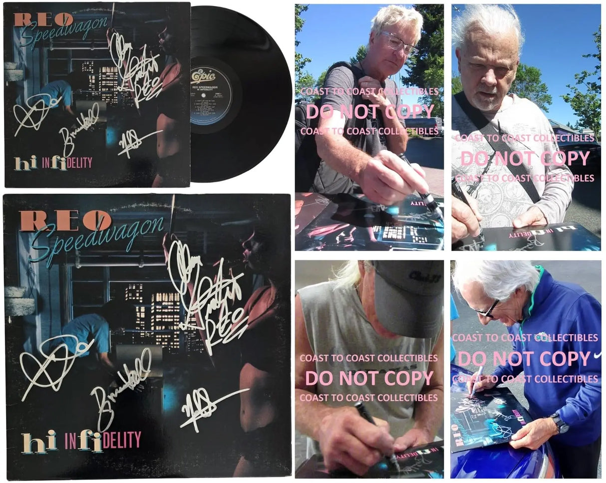 REO Speedwagon Signed Hi Infidelity Album COA Proof Autographed Vinyl Record