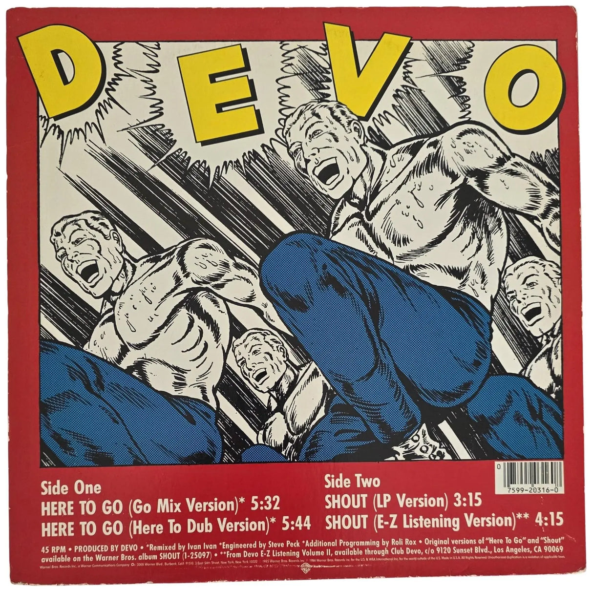 Devo Signed Here To Go Album COA Proof Autographed Vinyl Record Mark Mothersbaugh Gerald Casale Bob Mothersbaugh
