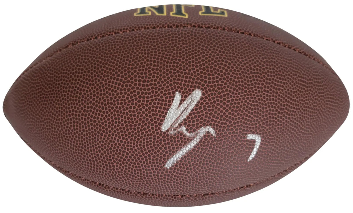 Bijan Robinson Signed Football Proof COA Autographed Atlanta Falcons Texas Longhorns
