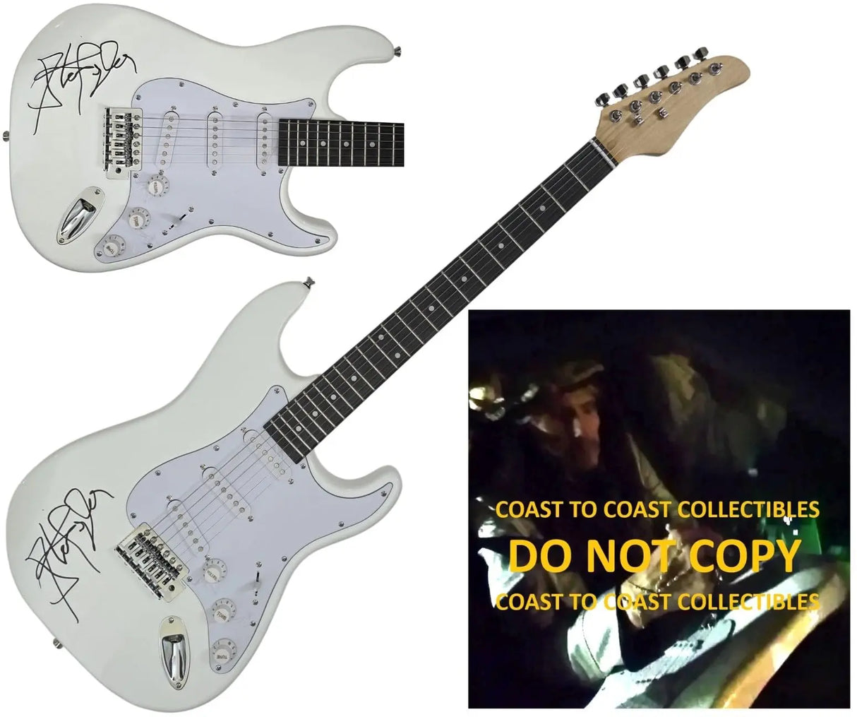 Steven Tyler Signed Electric Guitar COA Exact Proof Autographed Aerosmith Singer