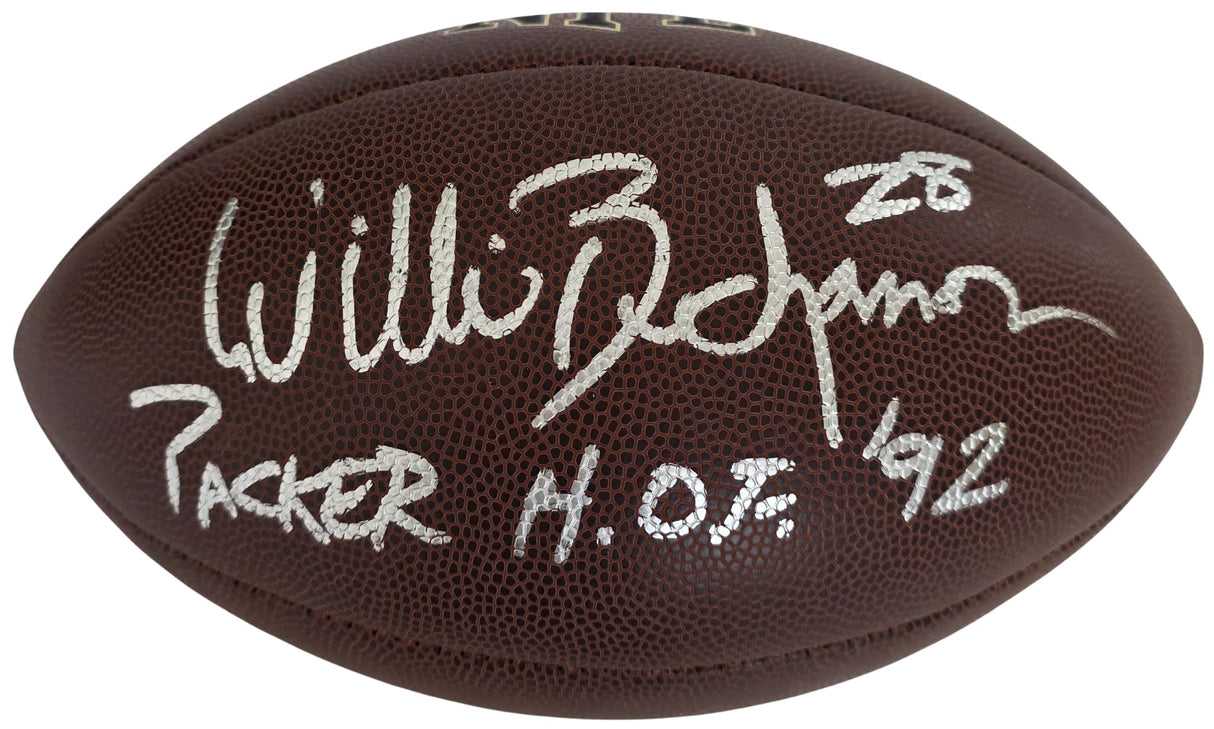 Willie Buchanon Signed Football COA Proof Photo Autographed Chargers Green Bay Packers