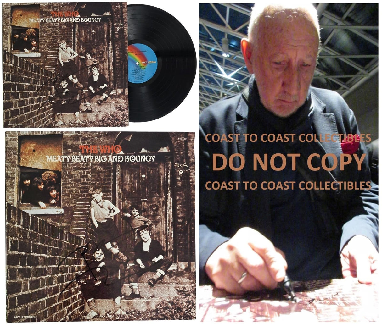 Pete Townshend Signed The Who Meaty Beaty Big and Bouncy Album COA Proof Autographed Vinyl Record