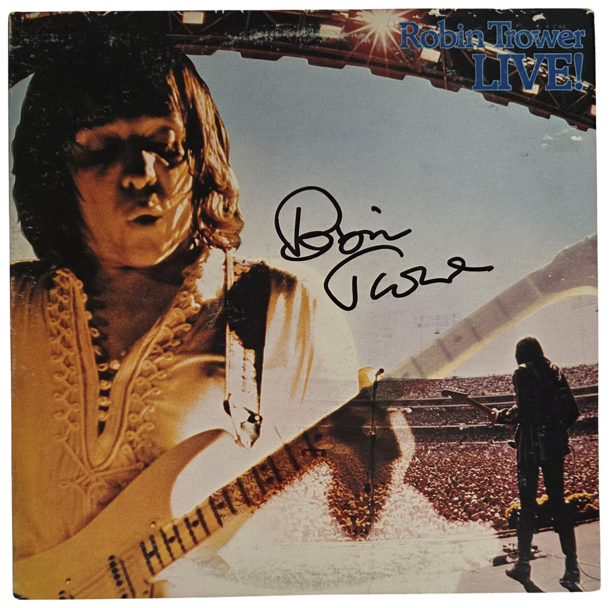 Robin Trower Signed Live Album COA Proof Autographed Vinyl Record