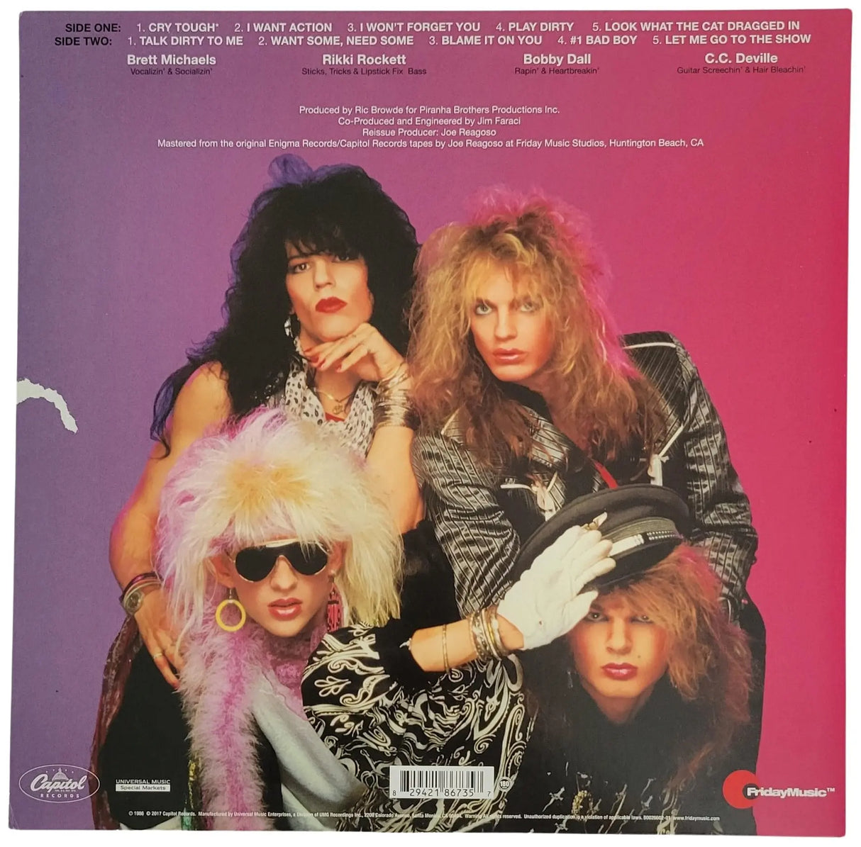 Bret Michaels Signed Poison Look What the Cat Album COA Proof Autographed Vinyl Record