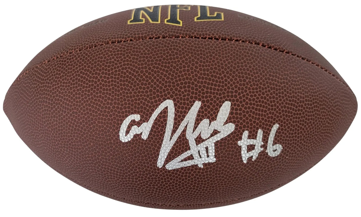 AJ Cole Signed Football Proof COA Autographed Las Vegas Raiders NC State
