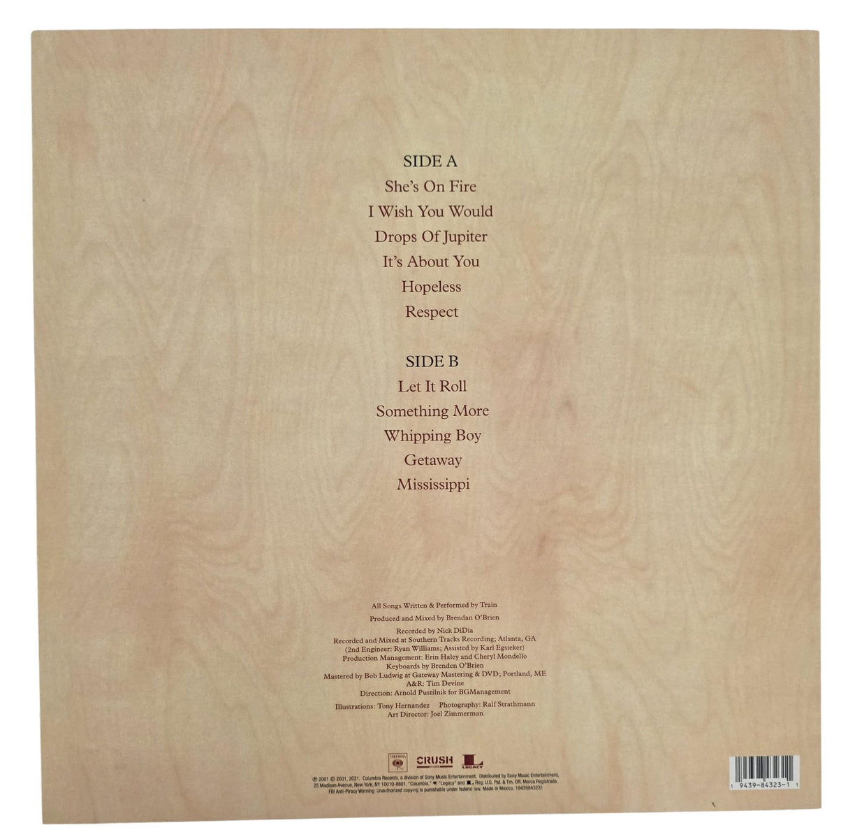 Patrick Monahan Signed Train Drops of Jupiter Album COA Proof Autographed Vinyl Record