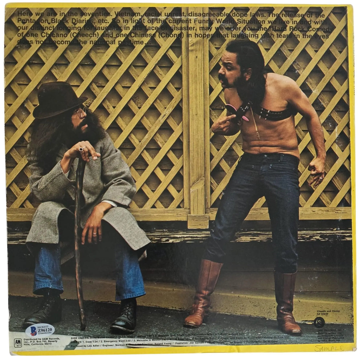 Cheech and Chong Signed Album Exact Proof Beckett COA Autographed Vinyl Record