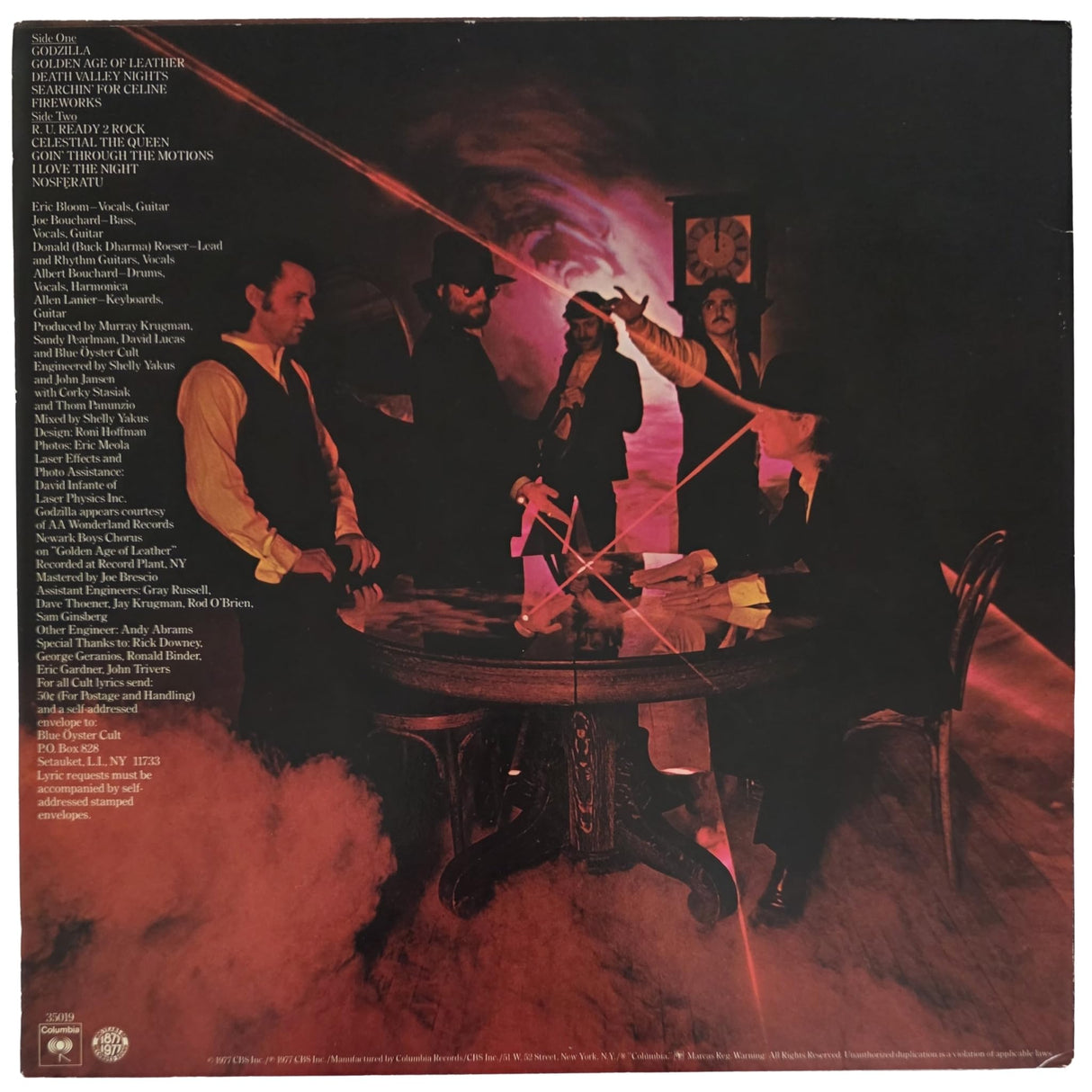 Blue Oyster Cult Signed Spectres Album COA Proof Autographed Vinyl Record