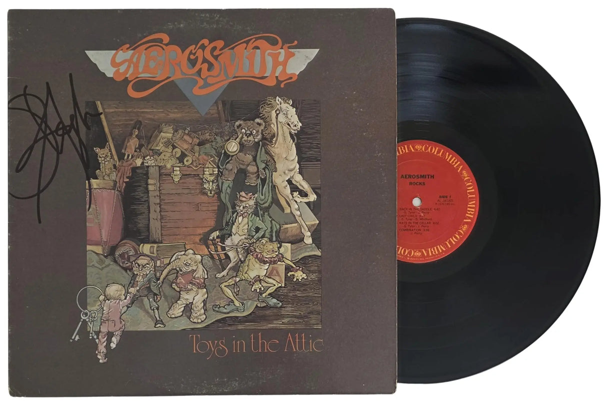 Steven Tyler Signed Aerosmith Toys in the Attic Album COA Proof Autographed Vinyl Record