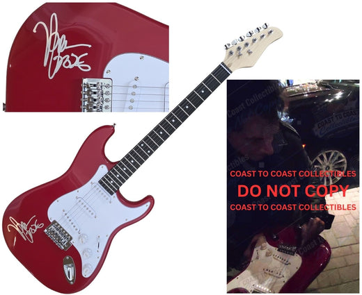 Neal Schon Signed Red Full Size Electric Guitar Proof Autographed Journey
