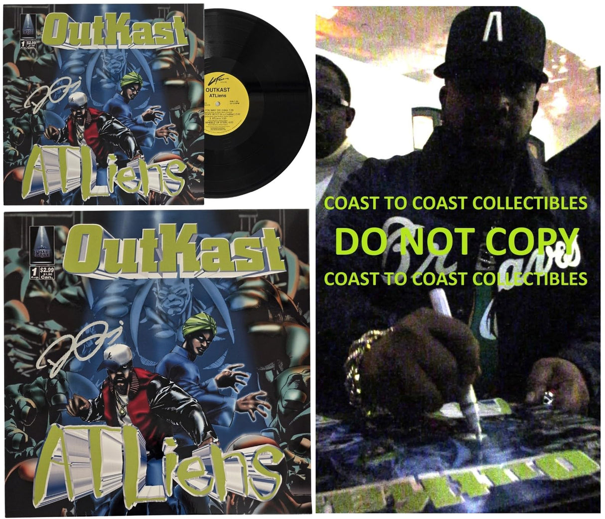 Big Boi Signed OutKast ATLiens Album COA Exact Proof Autographed Vinyl Record