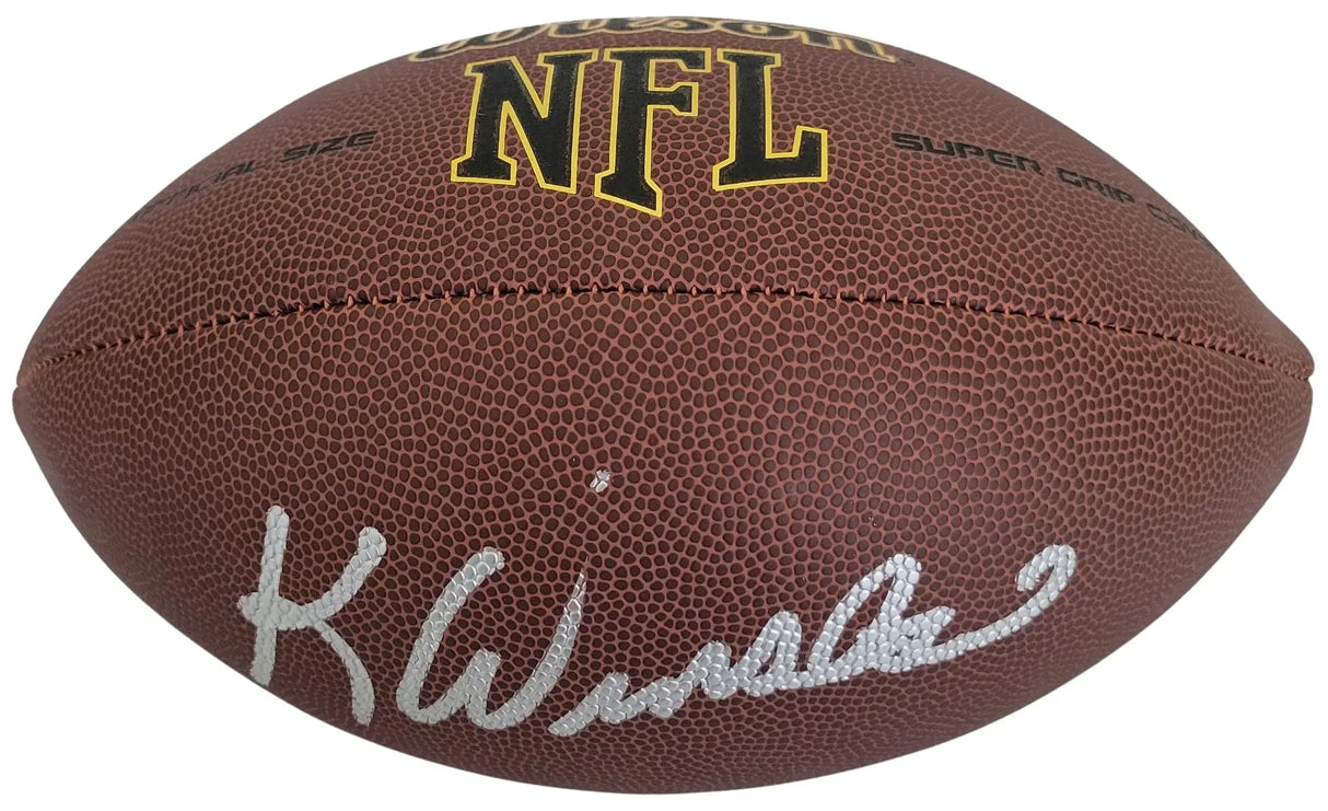 Kellen Winslow Signed Football Proof COA Autographed San Diego Chargers HOF