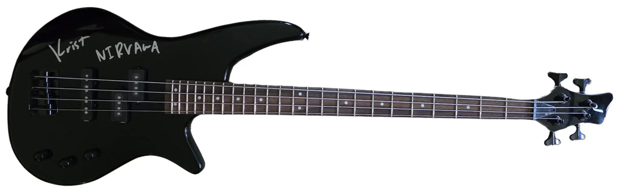Krist Novoselic Signed Electric Bass Guitar COA Exact Proof Autographed Nirvana