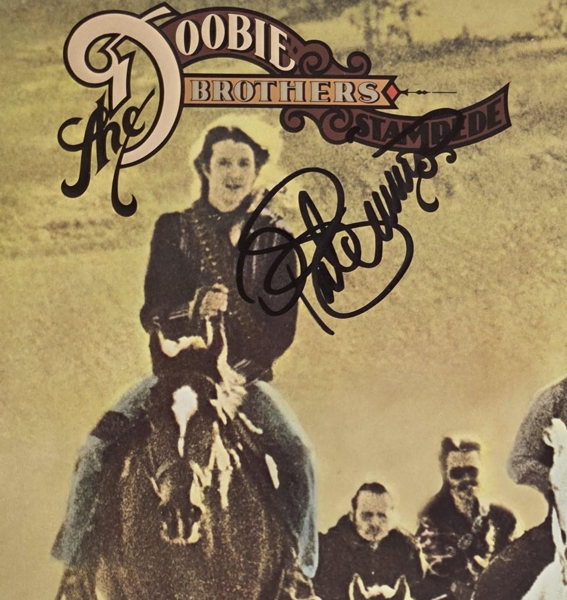 Patrick Simmons Signed The Doobie Brothers Stampede Album COA Proof Autographed Vinyl Record