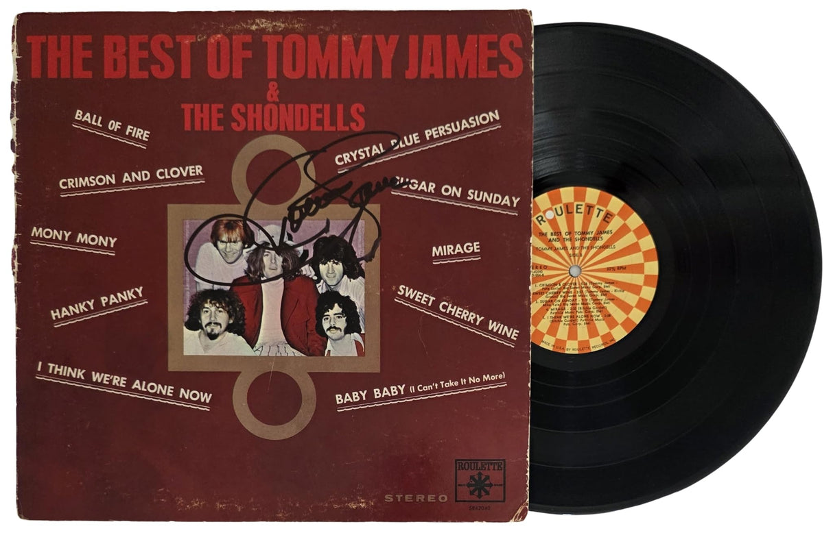 Tommy James Signed Best of The Shondells Album COA Exact Proof Autographed Vinyl Record