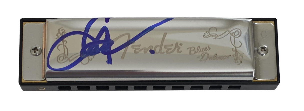 John Popper Blues Traveler Signed Fender Harmonica COA Exact Proof Autographed