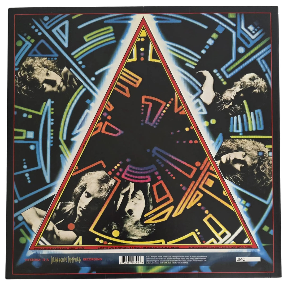 Def Leppard Band signed Hysteria Album COA Exact Proof Elliott,Allen,Collen,Savage Vinyl Record Def Leppard