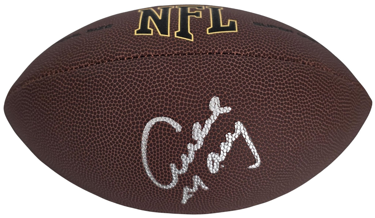 Archie Manning signed football proof COA autographed New Orleans Saints