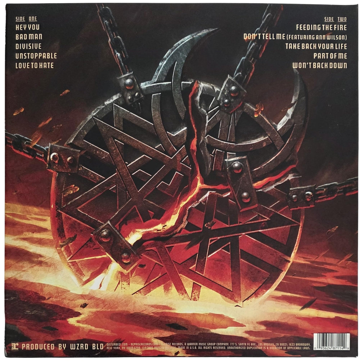 Disturbed Band Signed Divisive Album COA Proof Autographed Vinyl Record David Draiman,Dan Donegan,Mike Wengren,John Moyer