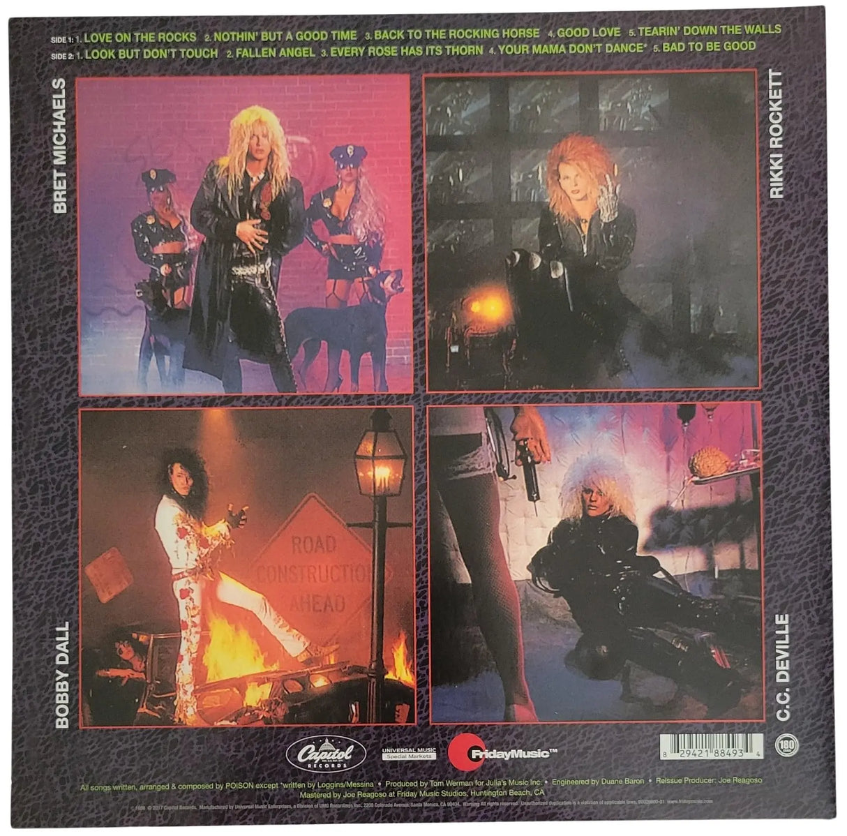 Bret Michaels Signed Poison Open Up and Say... Ahh! Album COA Proof Autographed Vinyl Record