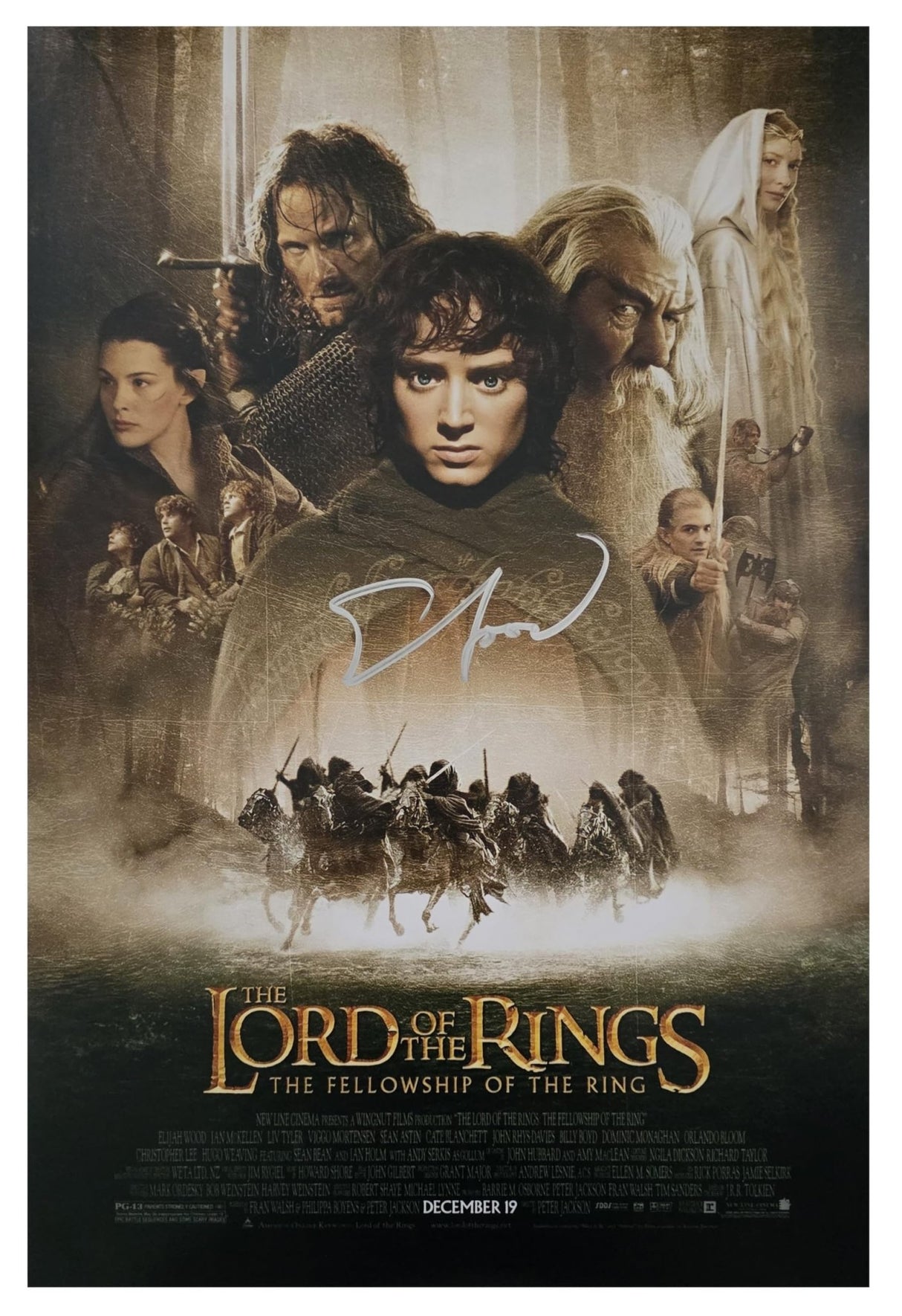 Elijah Wood Signed Lord Of The Rings 12x18 Photo Proof Autographed Poster, Star