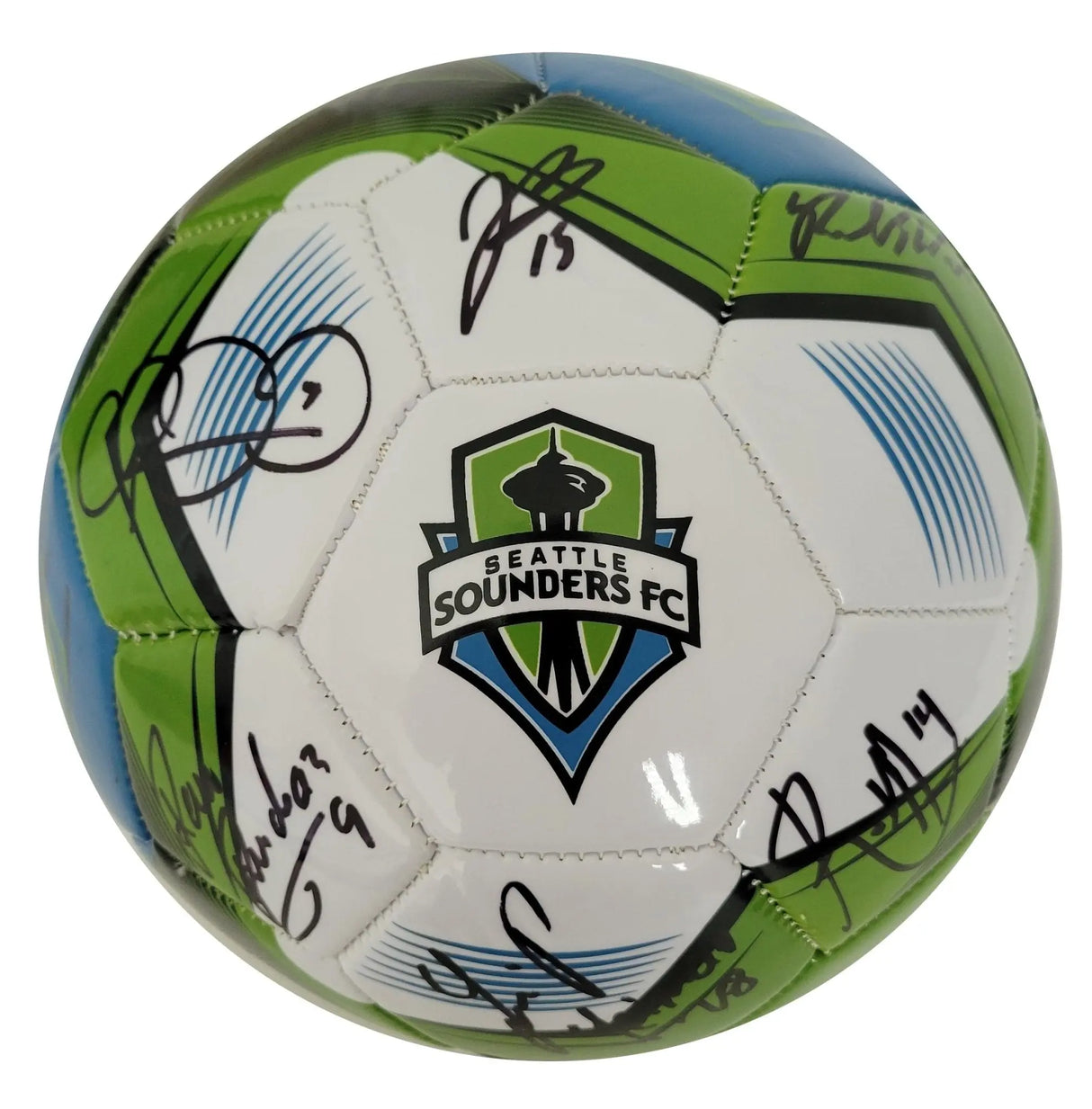 2024 Seattle Sounders FC Team Signed Logo Soccer Ball Proof COA Autographed