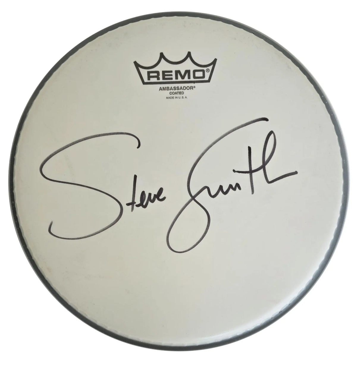 Steve Smith Signed Drumhead COA Proof Autographed Journey Drummer 10'' Remo