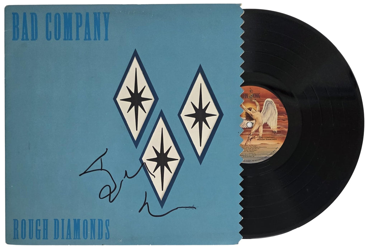 Simon Kirke Signed Bad Company Rough Diamonds Album COA Exact Proof Autographed Vinyl Record