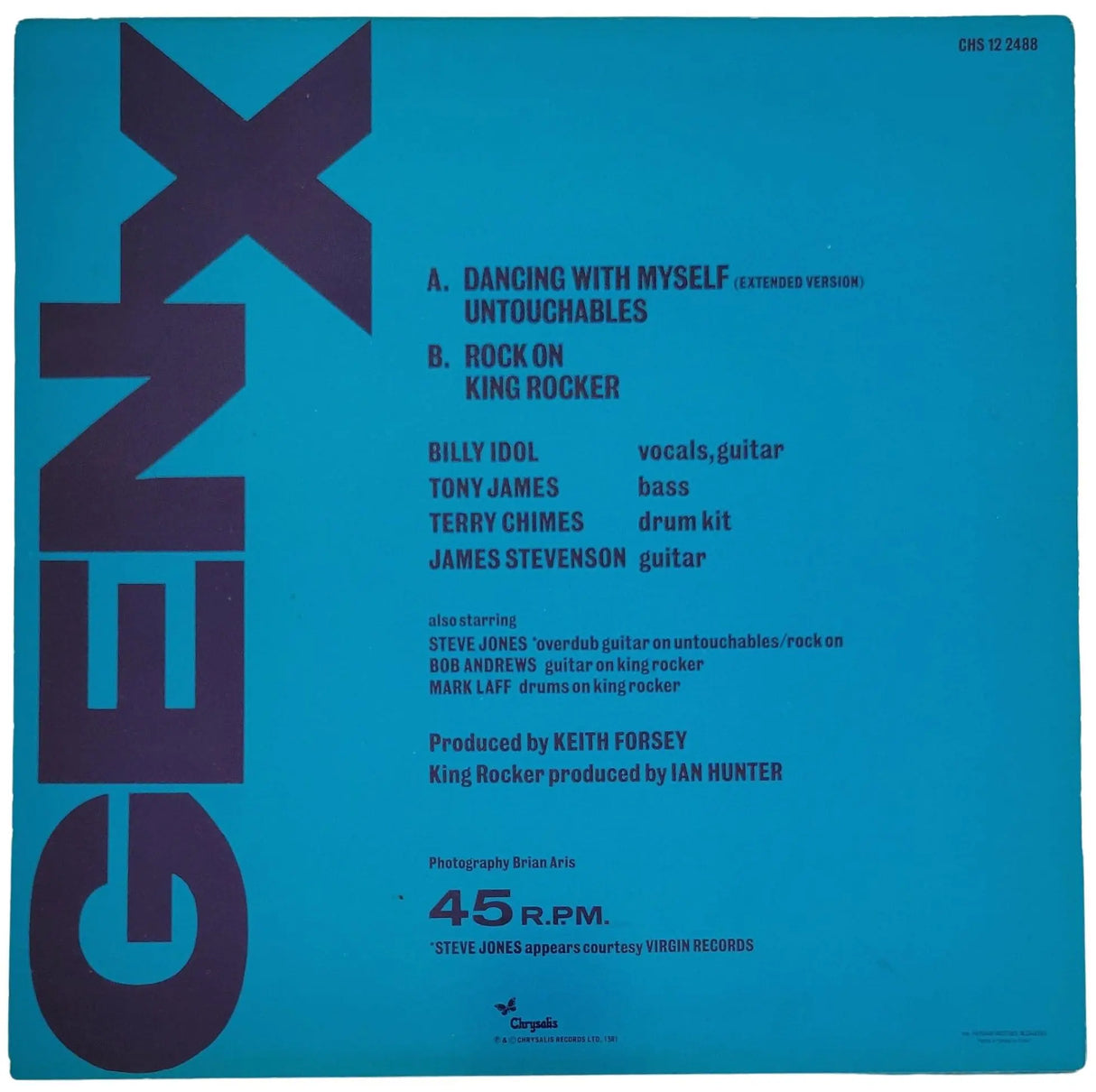 Billy Idol Signed Generation X Album COA Proof Autographed Dancing with Myself Vinyl Record STAR