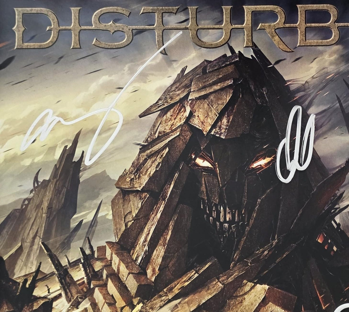 Disturbed Band Signed Immortalized Album COA Proof Autographed Vinyl Record David Draiman,Dan Donegan,Mike Wengren