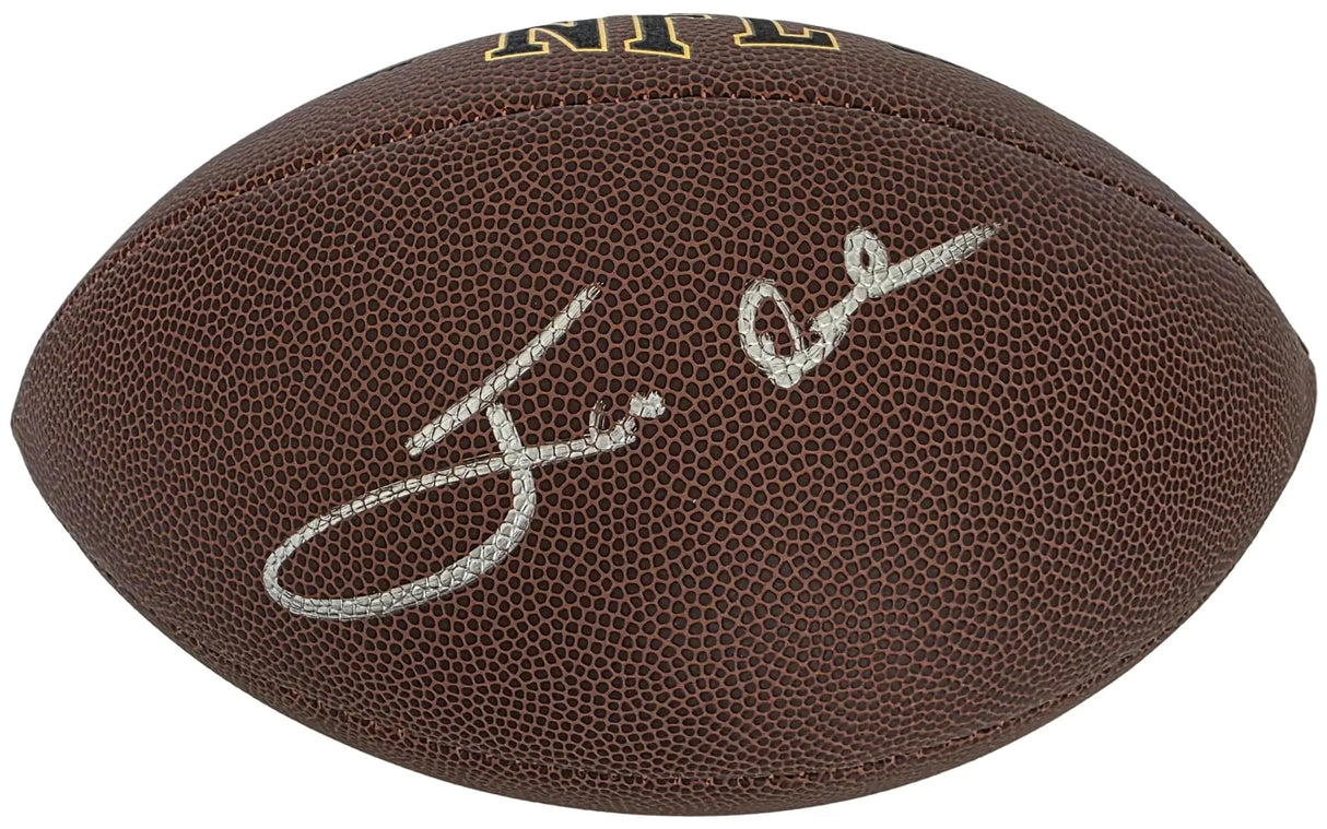 Jon Gruden Signed Football Proof COA Autographed Oakland Raiders Tampa Bay Bucs