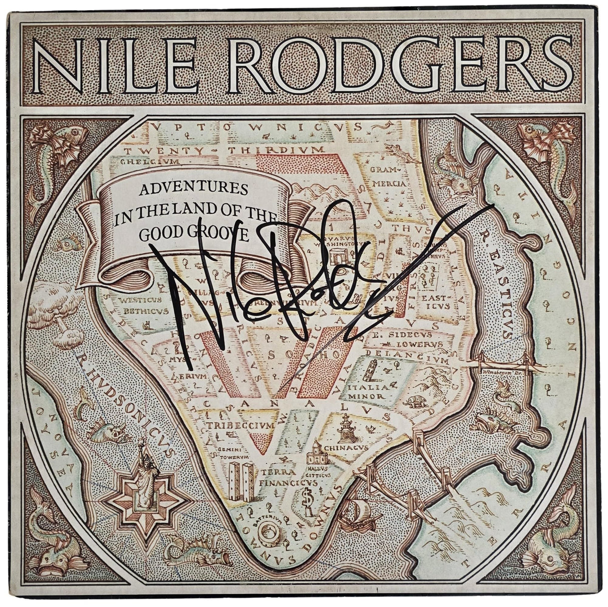 Nile Rodgers Signed Adventures in the Land of the Good Groove Album COA Proof Autographed Vinyl Record