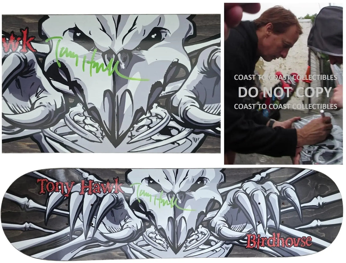 Tony Hawk Signed Skateboard Deck Birdhouse Proof COA Autographed.