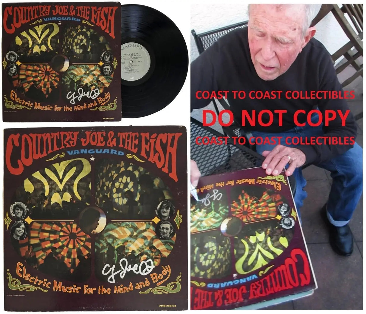 Country Joe McDonald Signed Country Joe & The Fish Electric Music for the Mind and Body Album COA Proof Autographed Vinyl Record