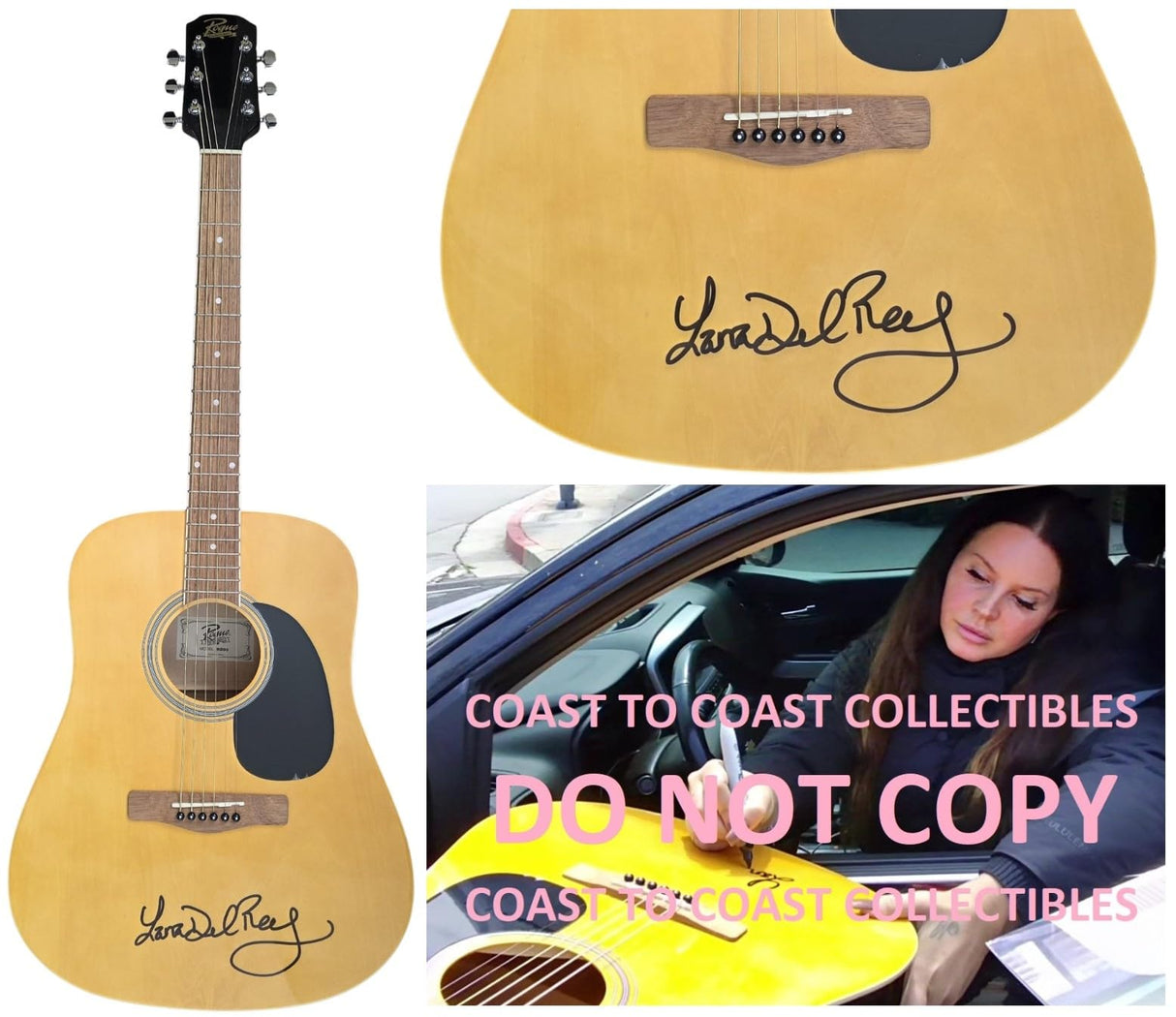 Lana Signed Full Size Acoustic Guitar COA Exact Proof Autographed Lana Del Rey
