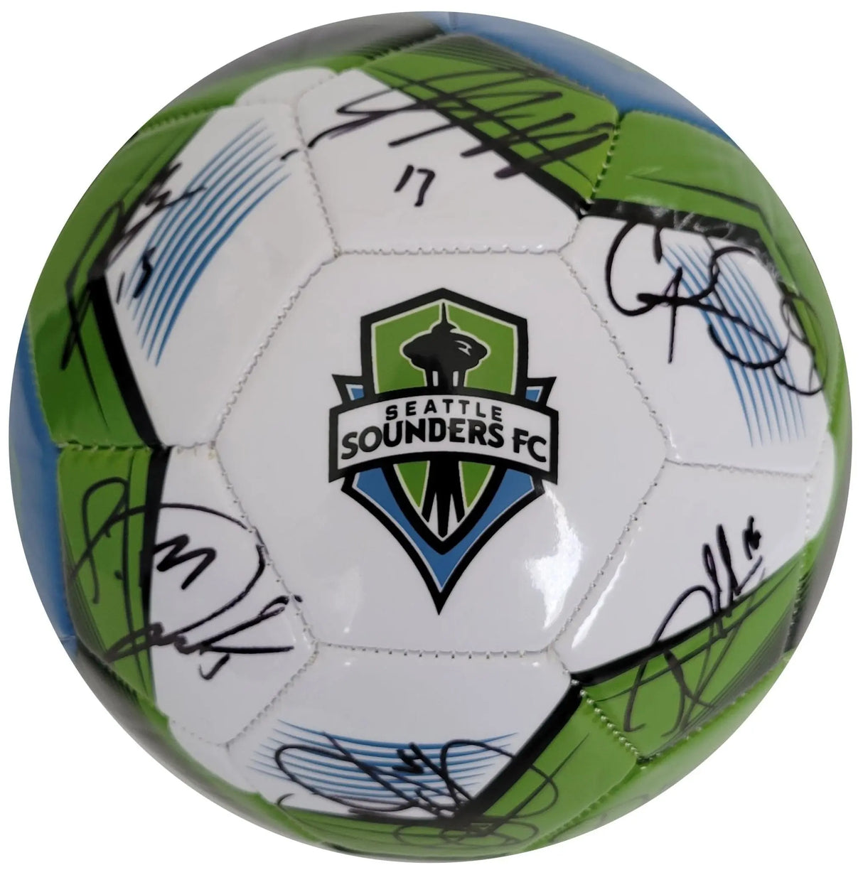 2024 Seattle Sounders FC Team Signed Logo Soccer Ball Proof COA Autographed