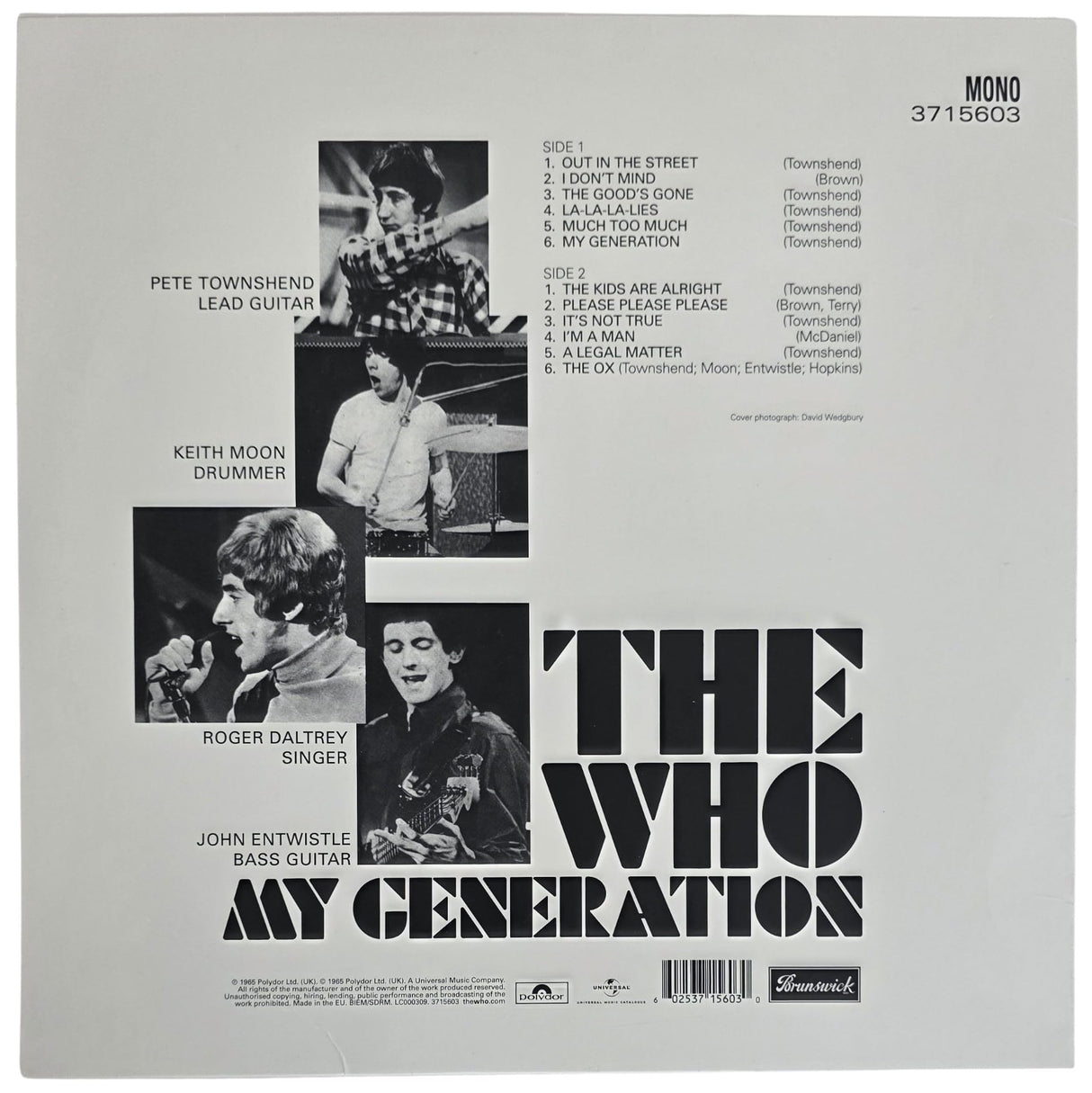 Pete Townshend Signed The Who My Generation Album COA Proof Autographed Vinyl Record