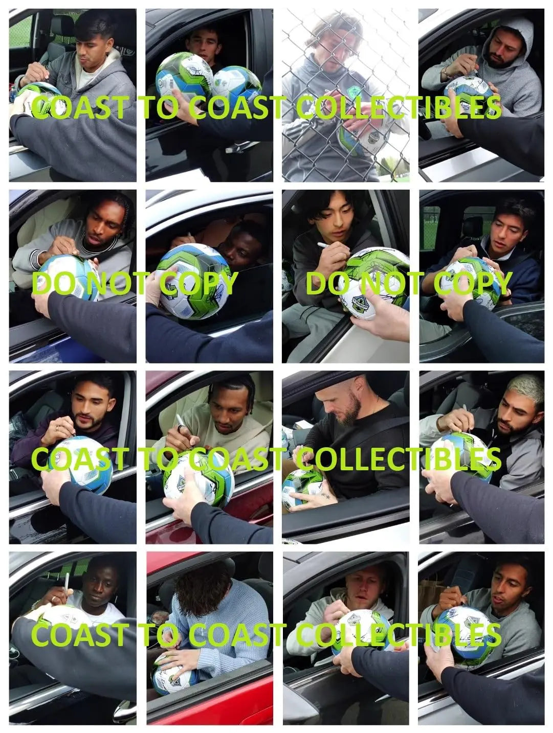 2024 Seattle Sounders FC Team Signed Logo Soccer Ball Proof COA Autographed