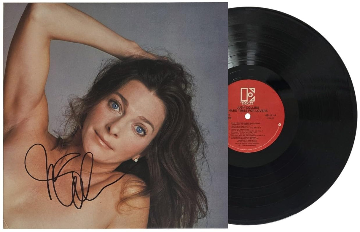 Judy Collins Signed Hard Times for Lovers Album COA Proof Autographed Vinyl Record