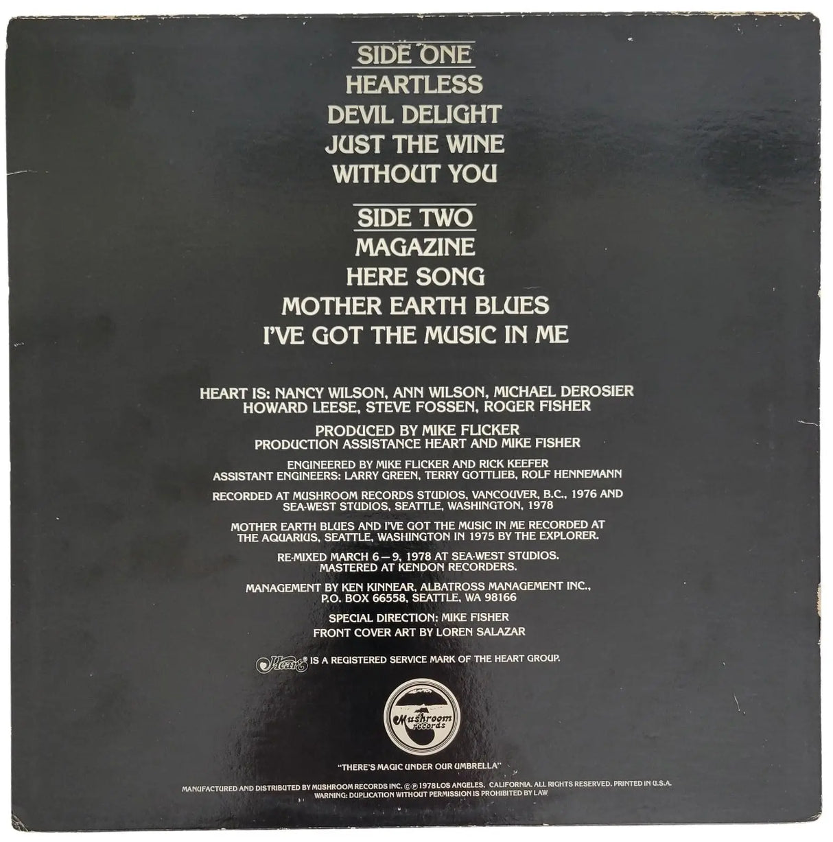 Nancy Wilson & Ann Wilson Signed Heart Magazine Album Proof COA Autographed Vinyl STAR