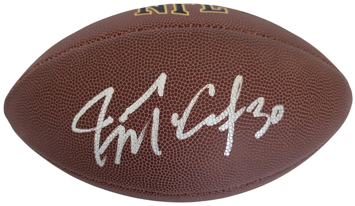 Jason McCourty Signed Football Proof COA Autographed Titans Patriots Rutgers