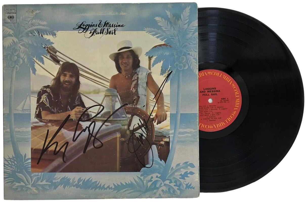 Kenny Loggins & Jim Messina Signed Full Sail Album Proof COA Autographed Vinyl Record